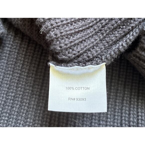 Tyler Boe 100% Cotton V-Neck Tunic Sweater Women's Medium Navy Zipper Detail - Picture 10 of 11